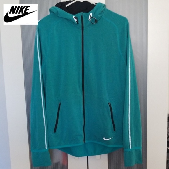 Nike Jackets & Blazers - Nike Dri Fit Running Hoodie Teal Sz. Medium